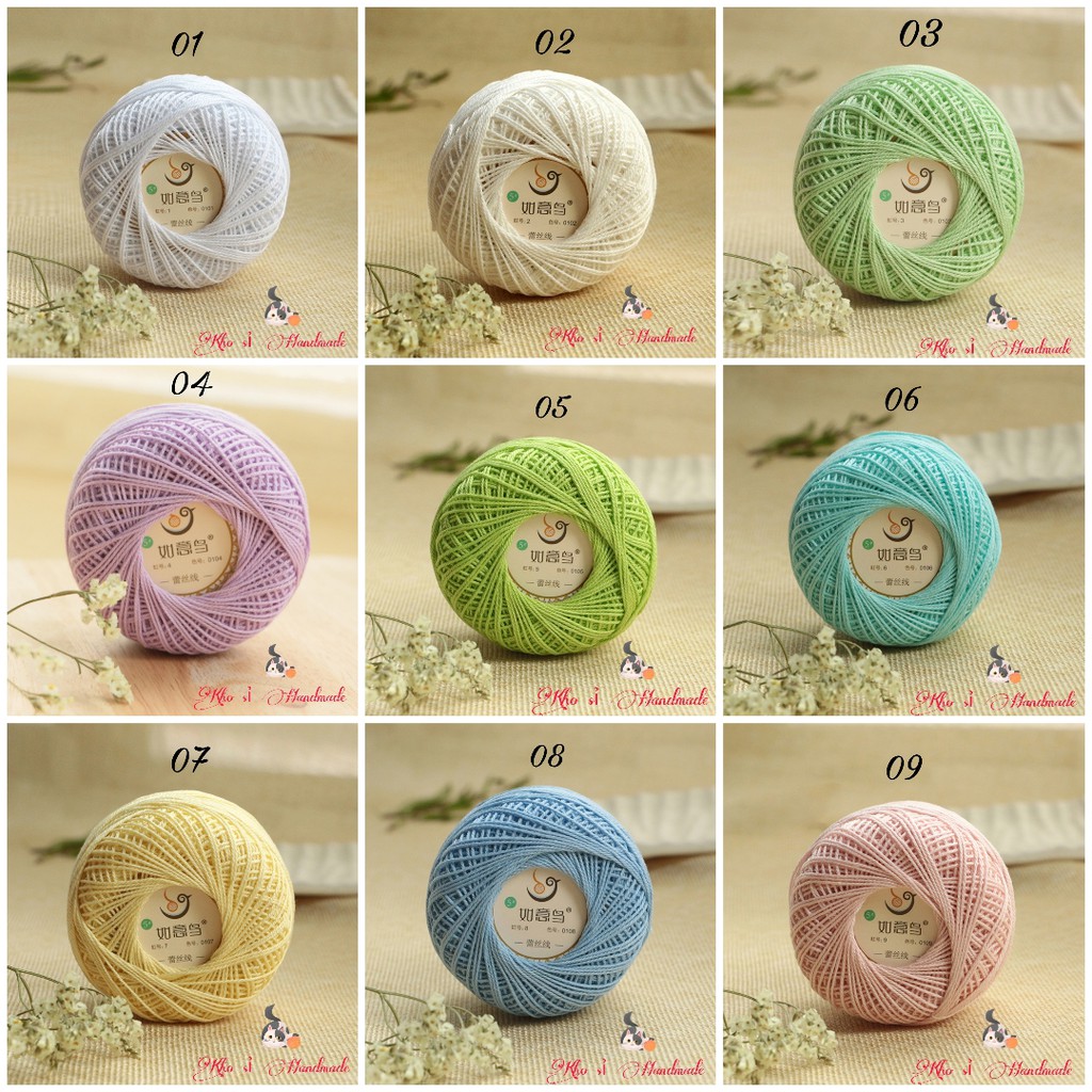 Sợi cotton Ruyi 1.0mm (50gr/cuộn)