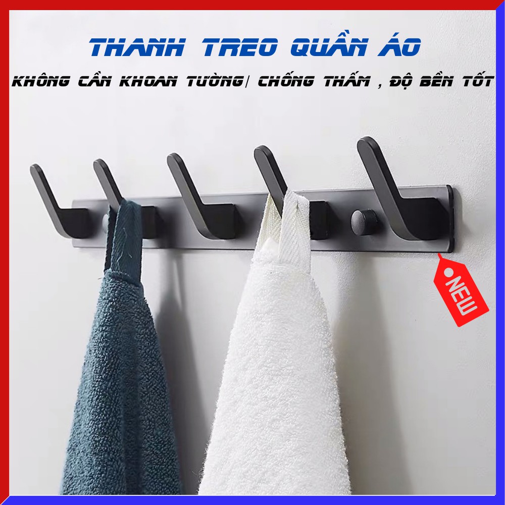 Móc treo đồ gắn tường , thanh treo đồ đa năng tiện dụng dành cho gia đình TIME HOME