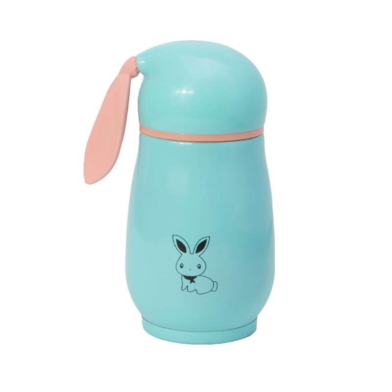 Bình Nước Giữ Nhiệt Bằng Thép Không Gỉ Hình Thỏ Đáng Yêu Cho Trẻ Em