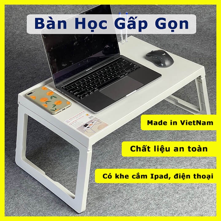 Bàn học làm việc gấp gọn bằng nhựa an toàn cho học sinh sinh viên, bàn học thông minh ngồi bệt cho bé