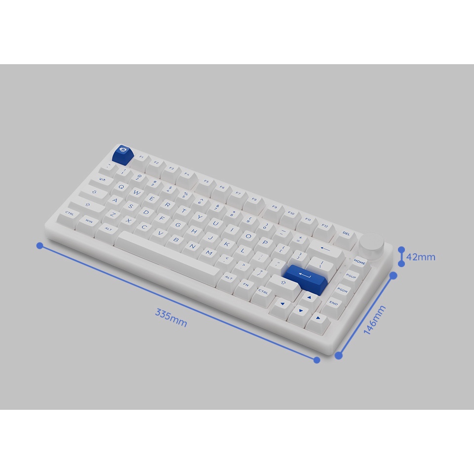 Bàn Phím Cơ AKKO PC75B Plus Blue on White Bluetooth 5.0 - Bảo Hành 12 Tháng