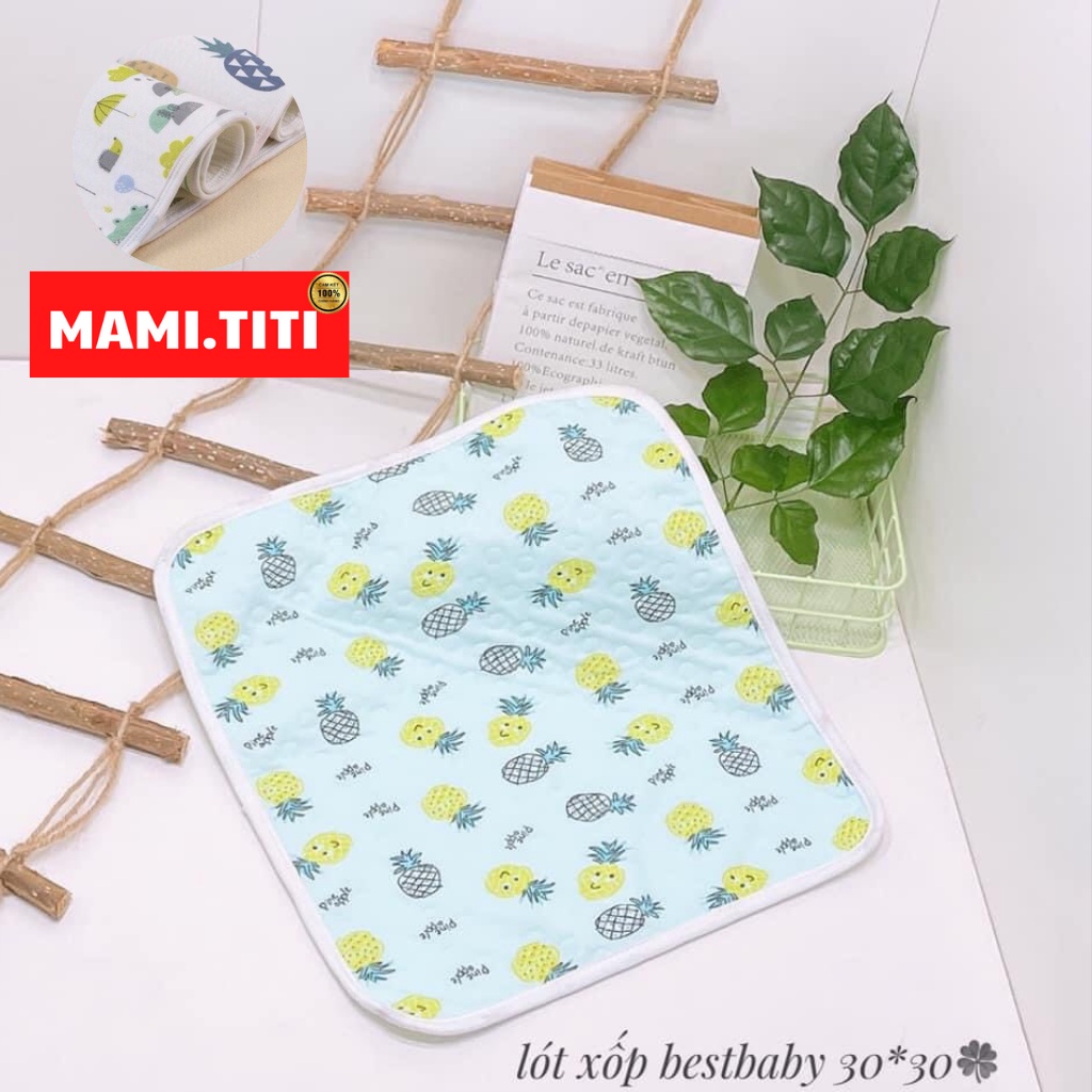 Tấm lót chống thấm cho bé, COTTON HỌA TIẾT ĐẸP [ GIẶT THOẢI MÁI BẰNG MÁY GIẶT ]