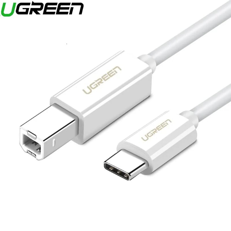 Ugreen 40560 1m màu trắng cáp USB Type C ra cổng máy in USB 2.0 Type B tốc độ cao Us241