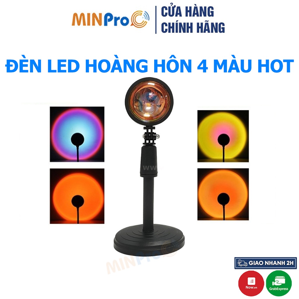 Đèn Led Hoàng Hôn 4 Màu Chuyển Đổi Màu Hoàng Hôn, Mặt Trời, Cầu Vồng Ảo Diệu, Chụp Ảnh Sống Ảo, Quay Tiktok