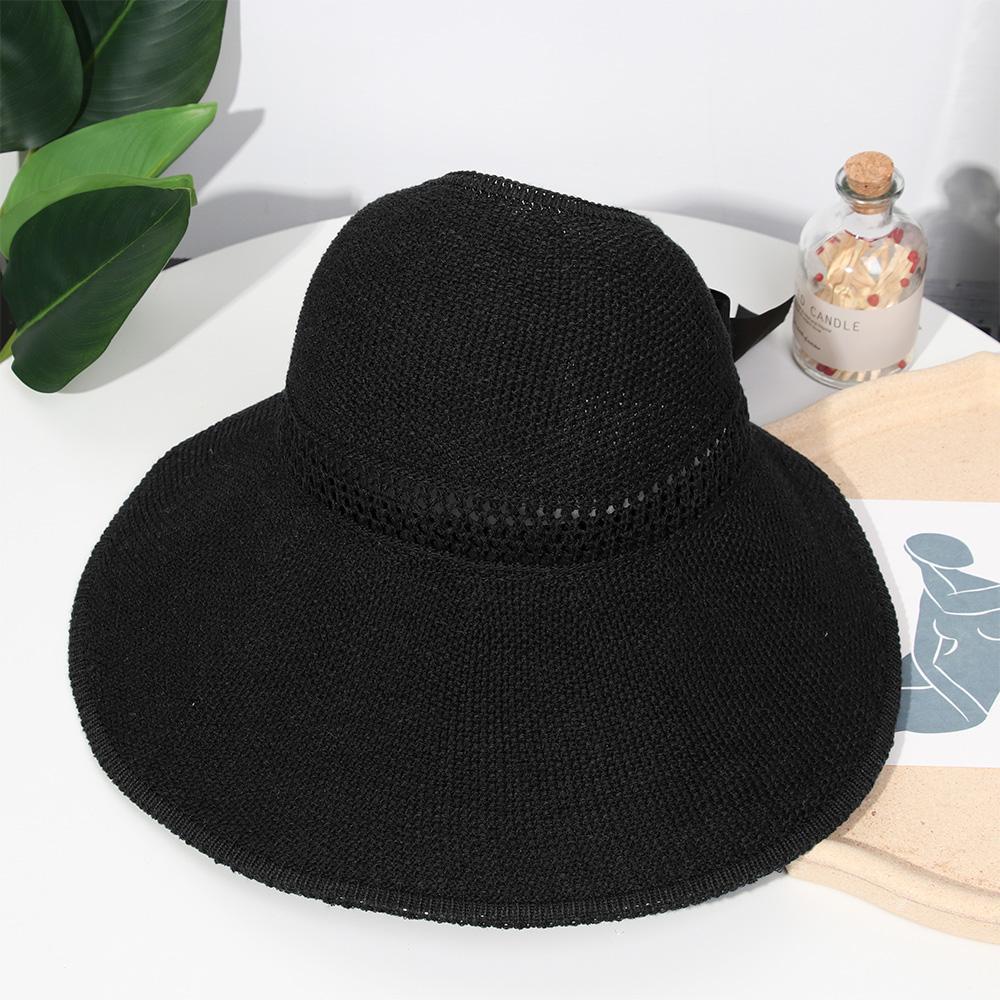 Mũ Chống Nắng Đi Biển Đính Nơ Có Thể Gấp Gọn Tiện Lợi Dành Cho Nữ