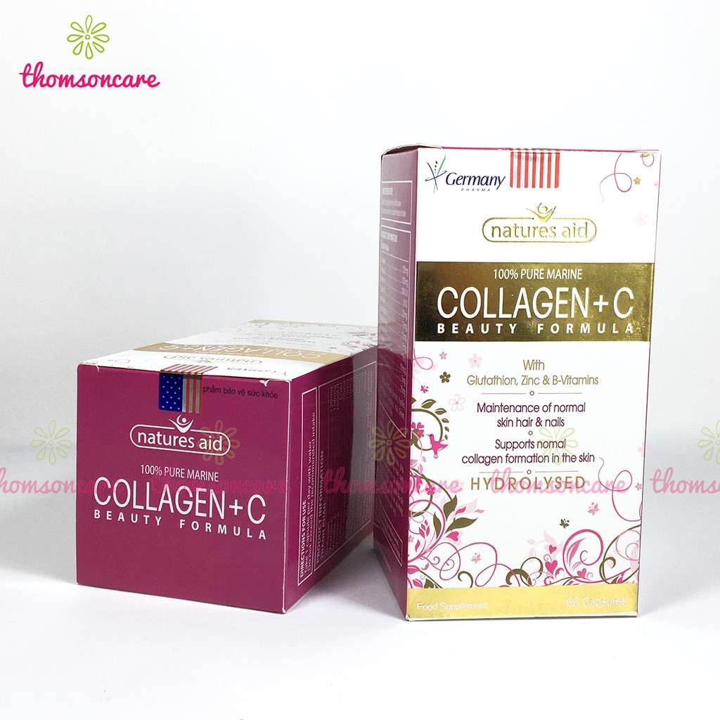 Bổ sung nội tiết tố từ Collagen thủy phân - Collagen +C hộp 60v có thêm vitamin C, E, glutathion và mầm đậu nành | BigBuy360 - bigbuy360.vn