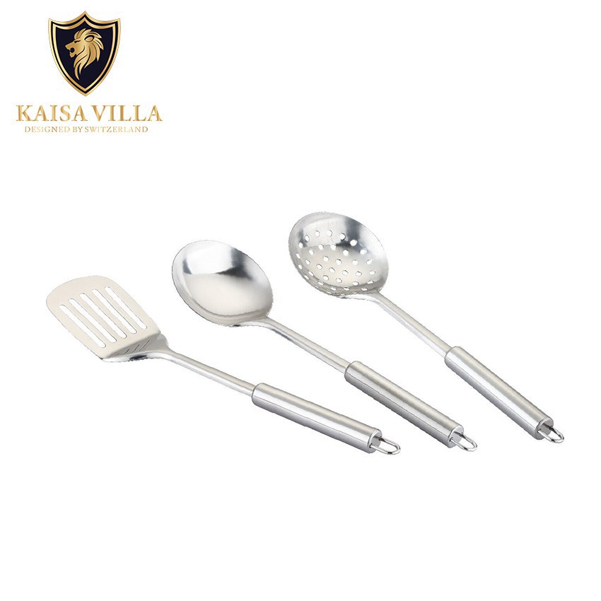 Bộ xoong nồi chảo inox chống dính 9 đáy 12 chi tiết nhập khẩu cao cấp. Bộ nồi inox cho bếp từ Kaisa Villa model KV-6636