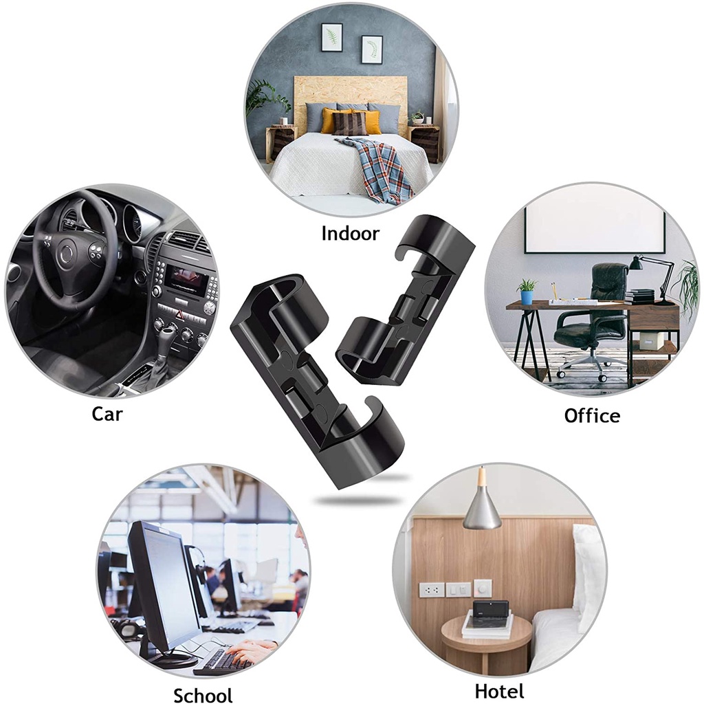 Set 20 phụ kiện cố định dây cáp sắp xếp gọn gàng tiện lợi