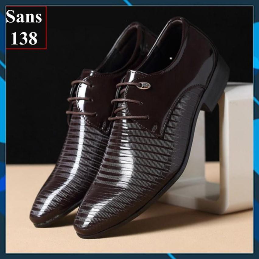 Xả Mới - Giày Da Nam Cao Cấp Giầy Tây Nam Đẹp Sans Shop Sans138 AL6 " " * ⁿ ' *