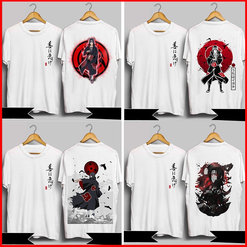 Áo thun Naruto Itachi Uchiha - BST Áo thun in hình Itachi Naruto Sasuke Kakashi siêu chất