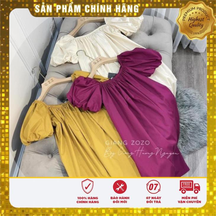 [CAO CẤP]  VÁY TRỄ VAI TAY BỒNG 3 MÀU CHẤT LỤA ĐẸP