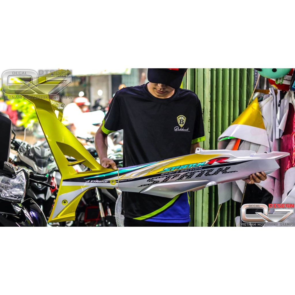 Tem Rời Sirius 110 Vàng Đen