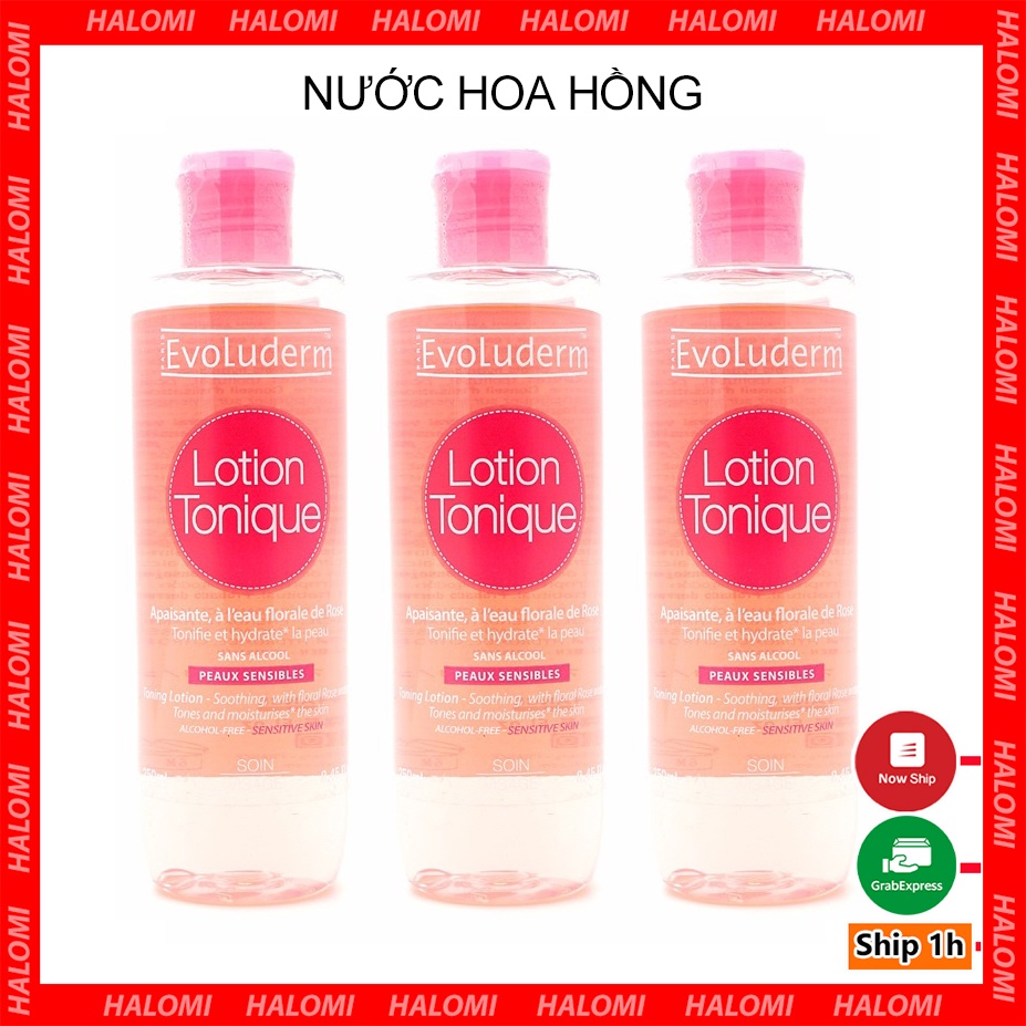 Nước hoa hồng Evoluderm giúp se khít lỗ chân lông dưỡng ẩm làm sạch da dành cho da khô và nhạy cảm 250ml