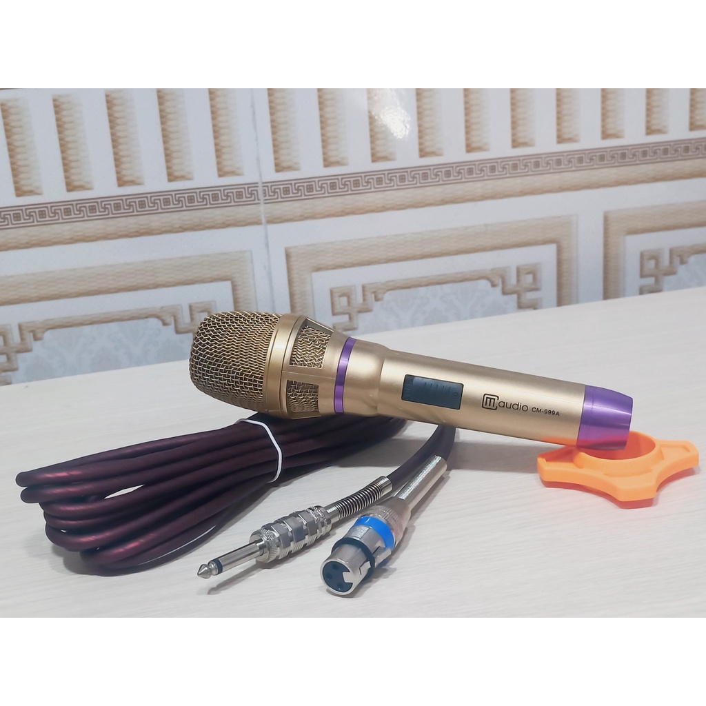 Micro có dây karaoke  KTV -CM 999A Thiết kế vỏ kim loại cao cấp Truyền tín hiệu tốt, không rè,hú Giọng hát truyền tải rõ
