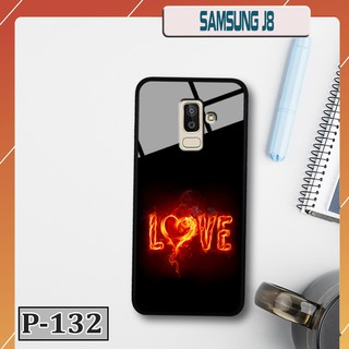 Ốp Samsung Galaxy J8 - lưng kính in hình 3D