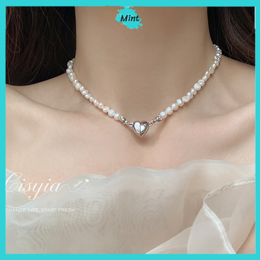 Vòng Cổ Choker ❤️FREESHIP❤️ Dây Chuyền Chuỗi Ngọc Trai Nhân Tạo Hạt Không Đều Sang Chảnh Phong Cách Hàn Quốc