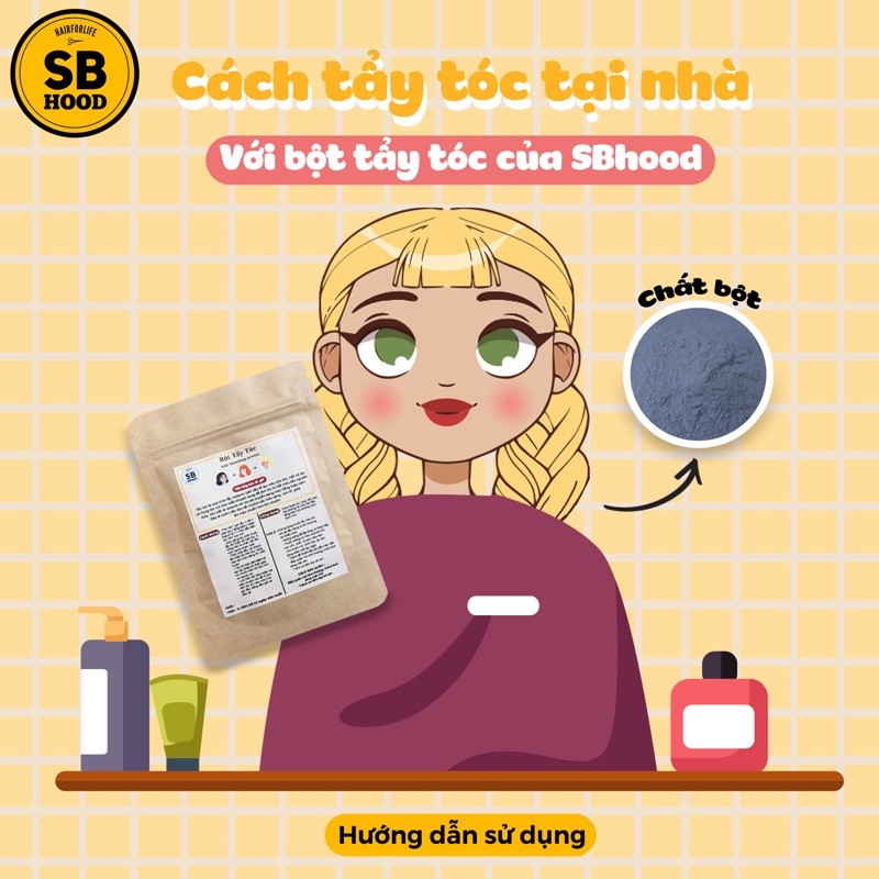 Bột tẩy tóc hữu cơ 💥CAO CẤP💥 HAIRFORLIFESBHOOD giúp thay đổi màu tóc