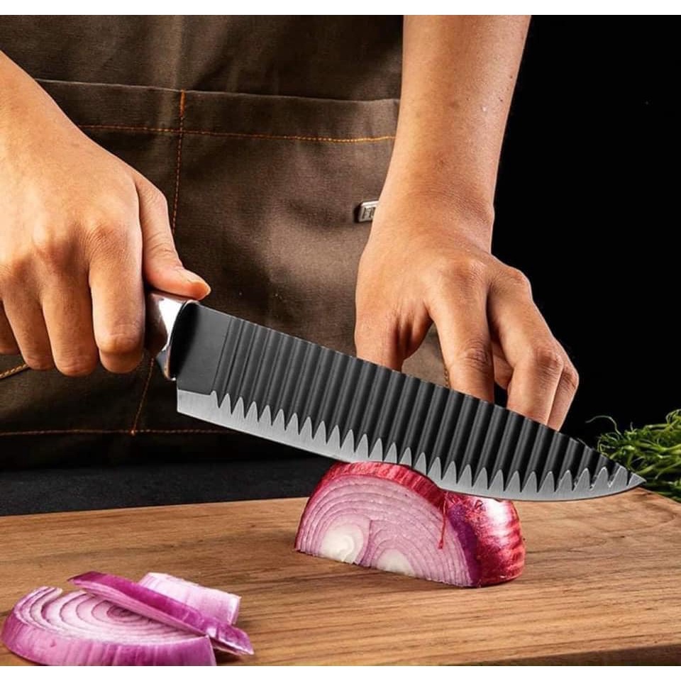 Dao Nhật 6 Món Cao Cấp Dùng Cho Nhà Bếp Cán Nhựa Lưỡi Dao Sắc Bén,Thái Thịt, Thái Rau Củ Tiện Lợi