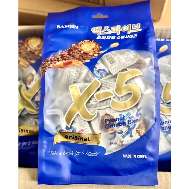 Bánh X5 Samjin Hàn Quốc túi 500g- date 12/2022