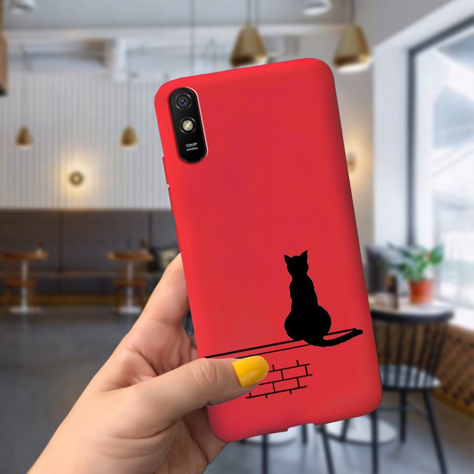 Case Xiaomi Redmi 9A Cover Cute Cartoon Cat Funny Letter Silicone Casing Xiomi Redmi 9A Global Redmi9A 9 A Phone Cases