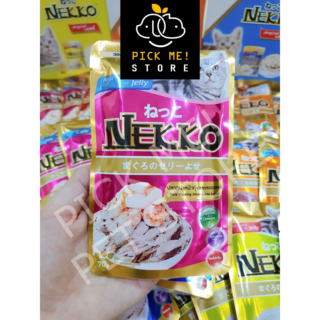 [Mã PET50K giảm Giảm 10% - Tối đa 50K đơn từ 250K] Pate Nekko Thạch Jelly | Sốt Gravy | Cho Mèo Mọi Lứa Tuổi 70g