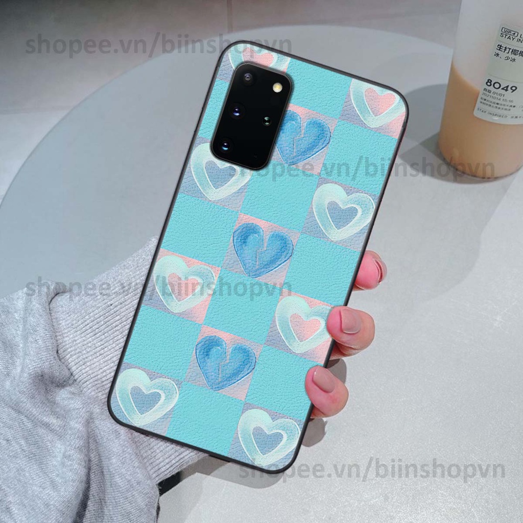 Ốp Samsung S20 / S20 Plus / S20+ caro trái tim nhiều màu sắc, đầy cá tính, khẳng định phong cách