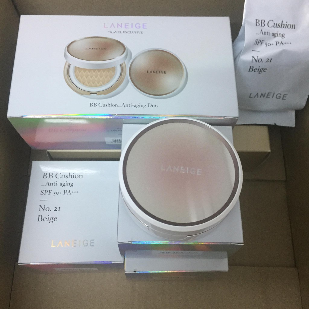 Phấn nước LANEIGE BB Cushion Anti aging Spf 50+PA+++ tặng kèm 1 lõi | BigBuy360 - bigbuy360.vn