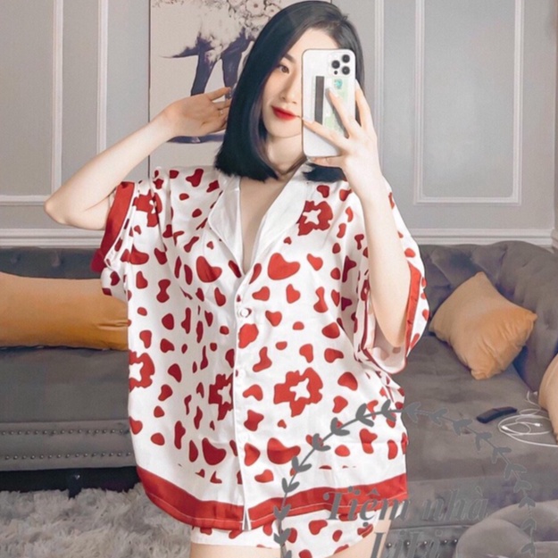 Tổng hợp Đồ bộ nữ pijama mặc nhà quần dài, đùi tay lửng cánh dơi chất liệu Mango freesize | BigBuy360 - bigbuy360.vn
