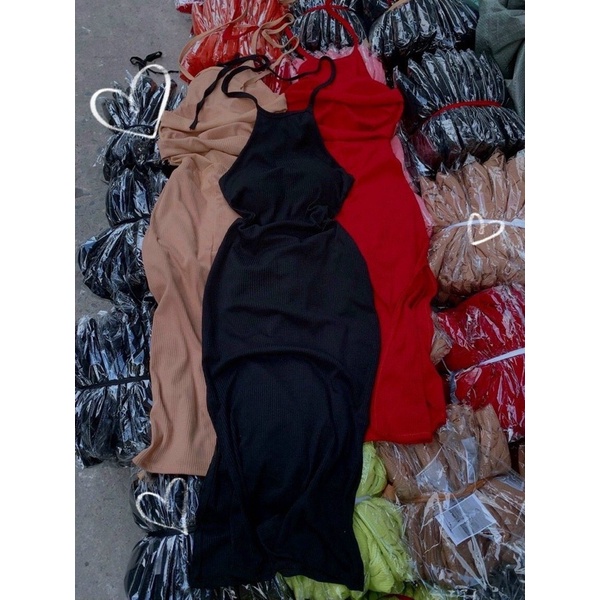 Đầm yếm hở lưng xẻ đùi form ôm body nữ Có Mút Lót Ngực chất vải thun gân len 4 chiều FreeSize, Váy trễ vai (Bảo An Hot) | WebRaoVat - webraovat.net.vn