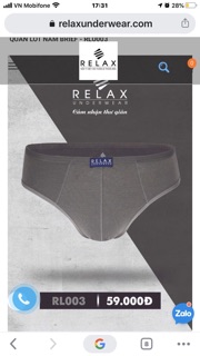 Quần lót nam Relax underwear