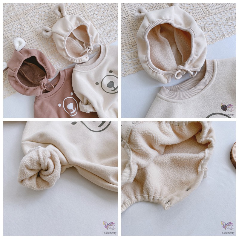 Áo liền thân + nón dễ thương cho bé