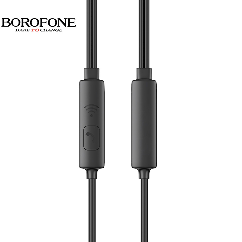Tai nghe nhét tai BOROFONE BM61 chống ồn có mic đàm thoại, dây dài 1.2m - Chính hãng