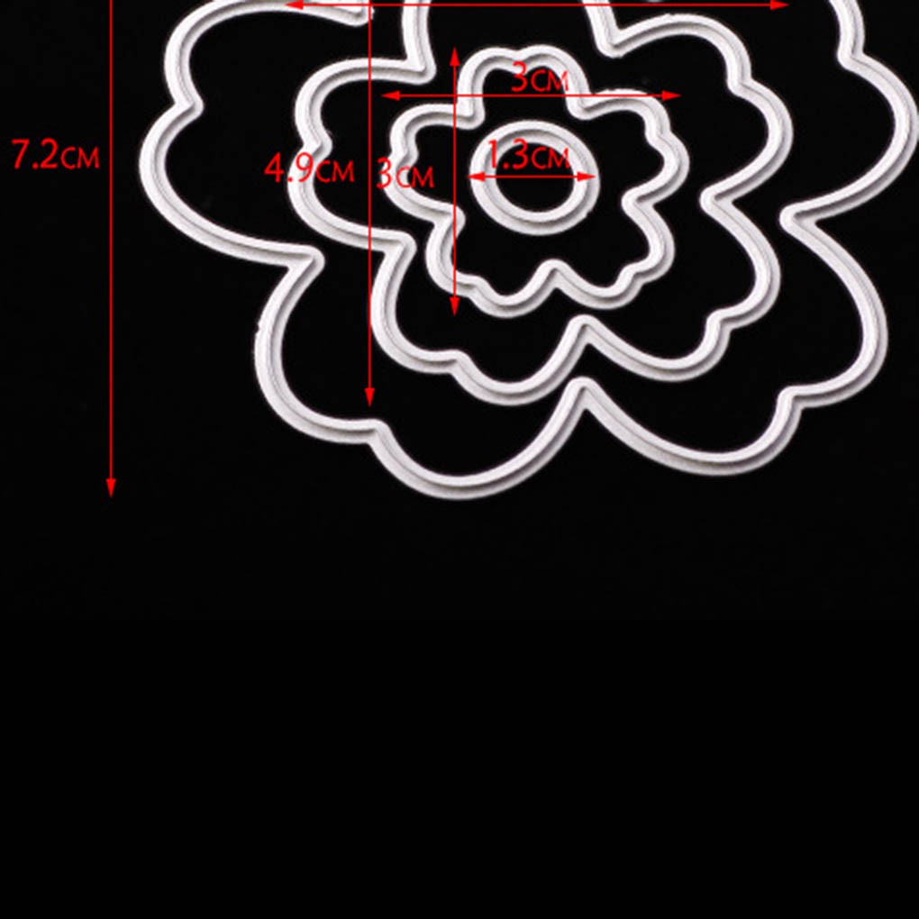 Khuôn Cắt Giấy Làm Từ Kim Loại Phong Cách Hình Hoa Dùng Trang Trí Tập Sách