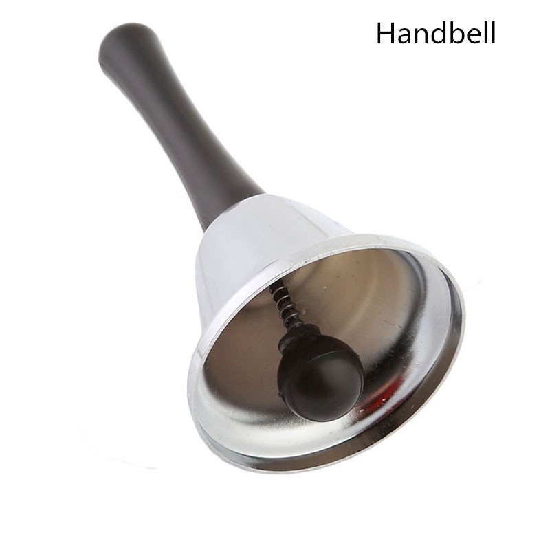 Chuông gỗ dạng tay cầm màu bạc