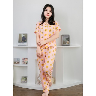 Pijama nữ mặc nhà vải đũi