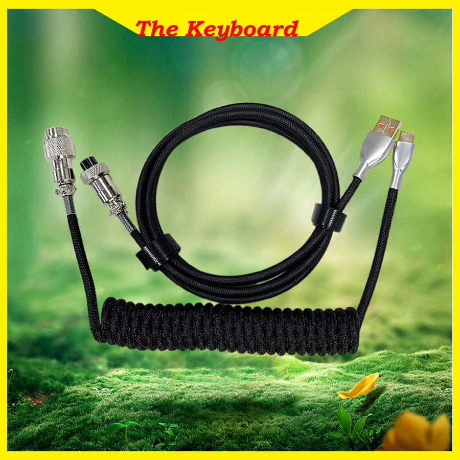 Dây cap xoắn giá rẻ Cable custom bàn phím cơ. Dây cáp bọc dù cho bàn phím cơ Type C. Dây cáp xoắn bọc dù cao cấp giá rẻ.