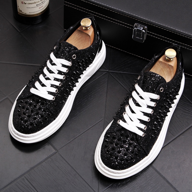 Giày Lười Da Đính Đinh Tán Phong Cách Châu Âu Thời Trang Cho Nam