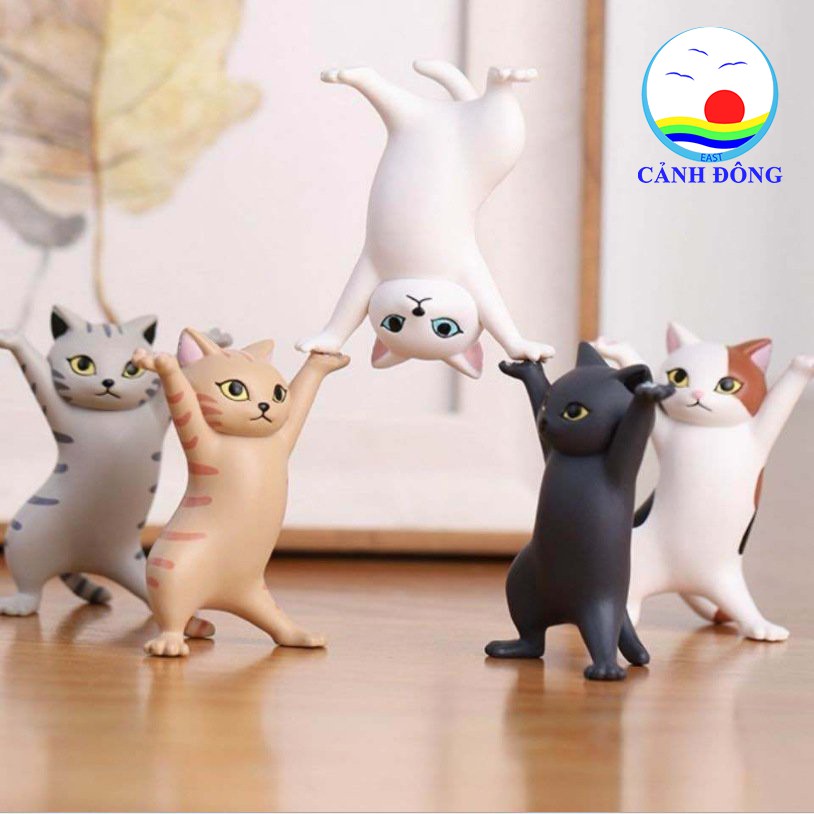 Mô hình combo 5 chú mèo tạo hình cute trang trí sáng tạo