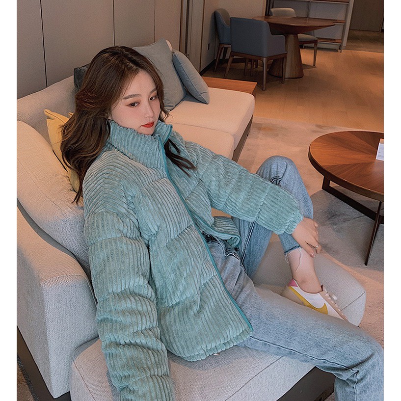 Áo phao nữ Áo phao nhung dáng ngắn hàng QC loại 1 (Hồng Phúc-Tổng kho hàng QC) | BigBuy360 - bigbuy360.vn