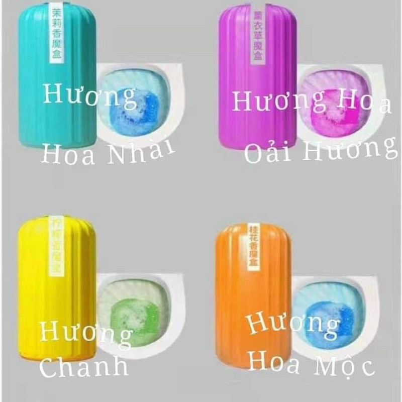 Combo 4 Lọ Tẩy Bồn Cầu Hương Hoa 4 mùa Mix Mùi