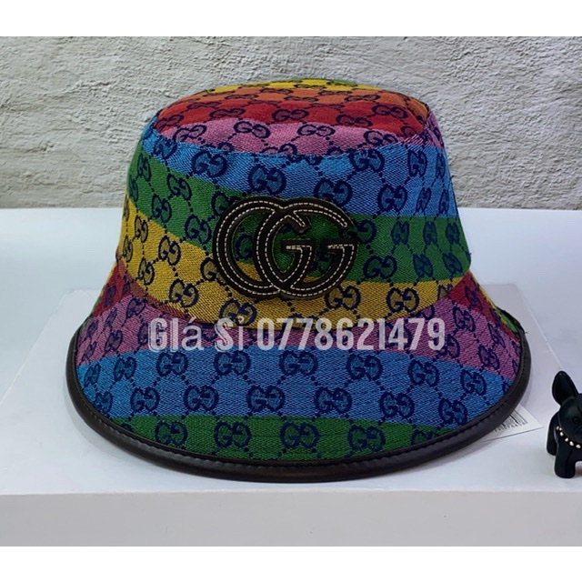 Nón bucket GC ❤7 màu viền da - mũ bo 2 lớp thêu chữ Da thể thao thời trang nữ