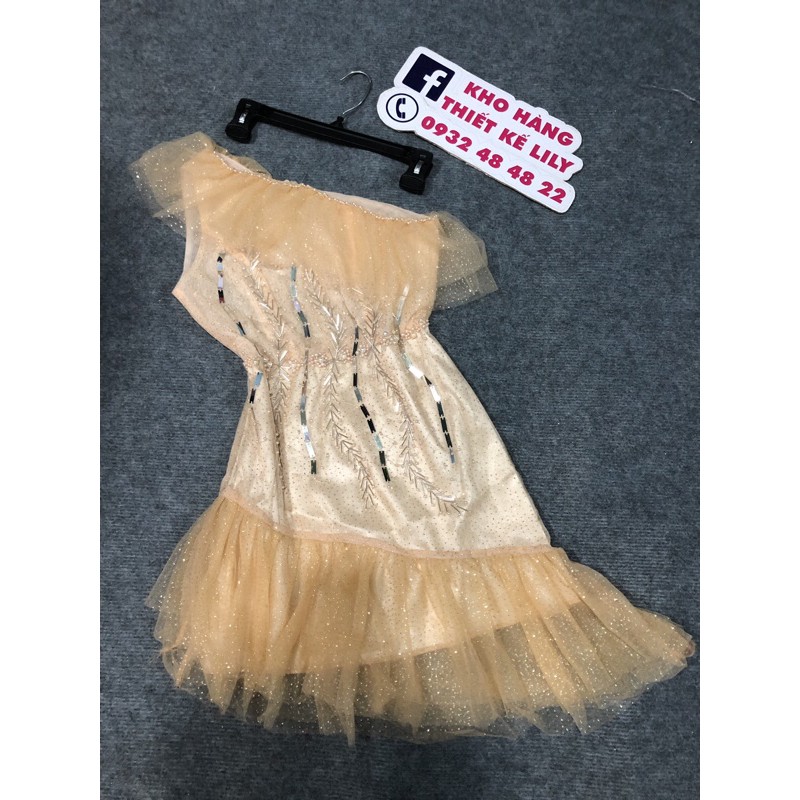 đầm body lệch vai đính đá ( ảnh và video thật 10000%)