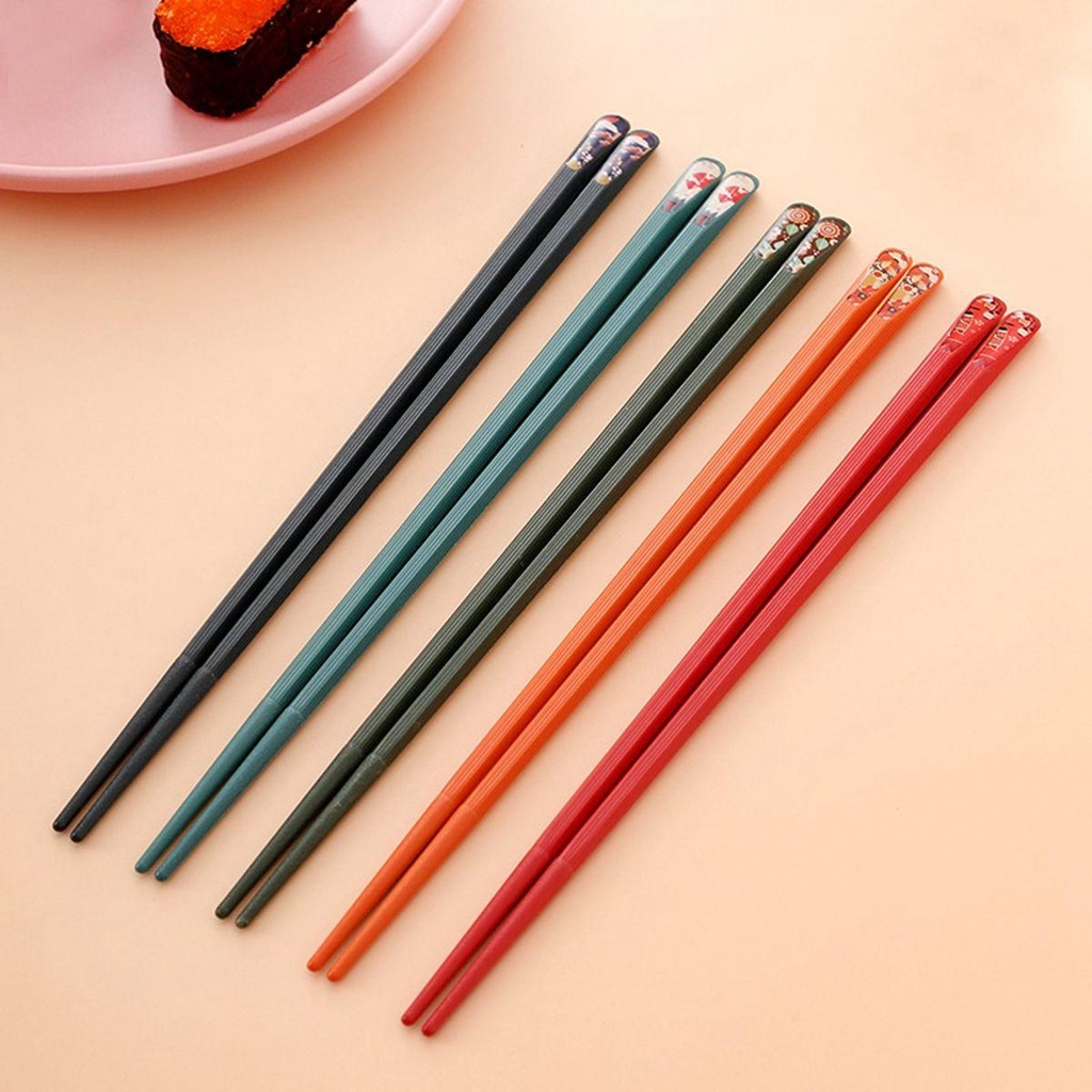 IVORY Đôi Đũa Sợi Thủy Tinh Đầy Màu Sắc Kháng Khuẩn Chịu Nhiệt Độ Cao
