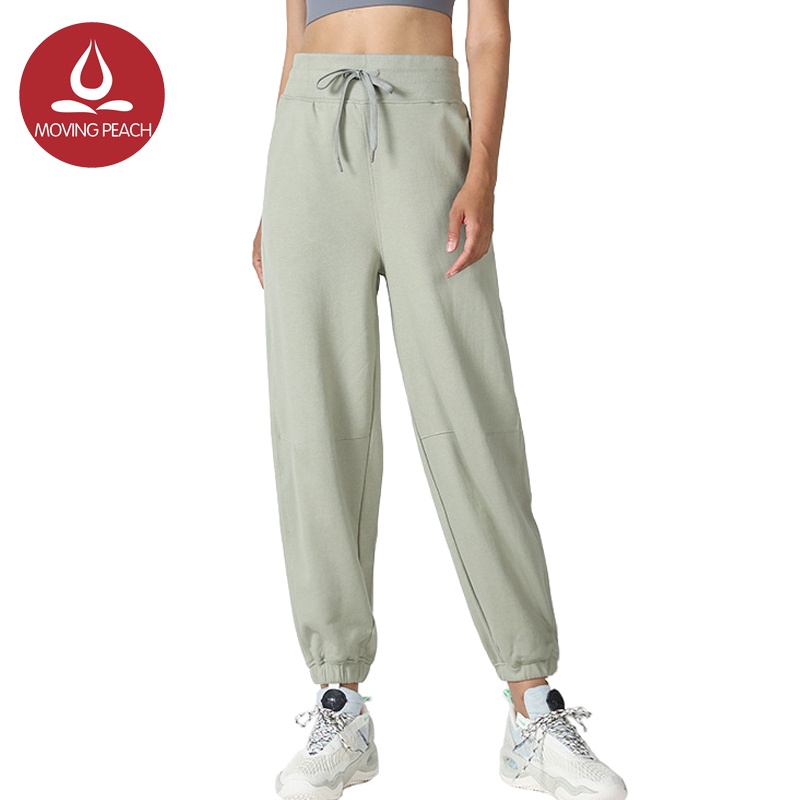 MOVING PEACH   quần jogger thể thao nữ dài  quần  baggy  eo cao CLL