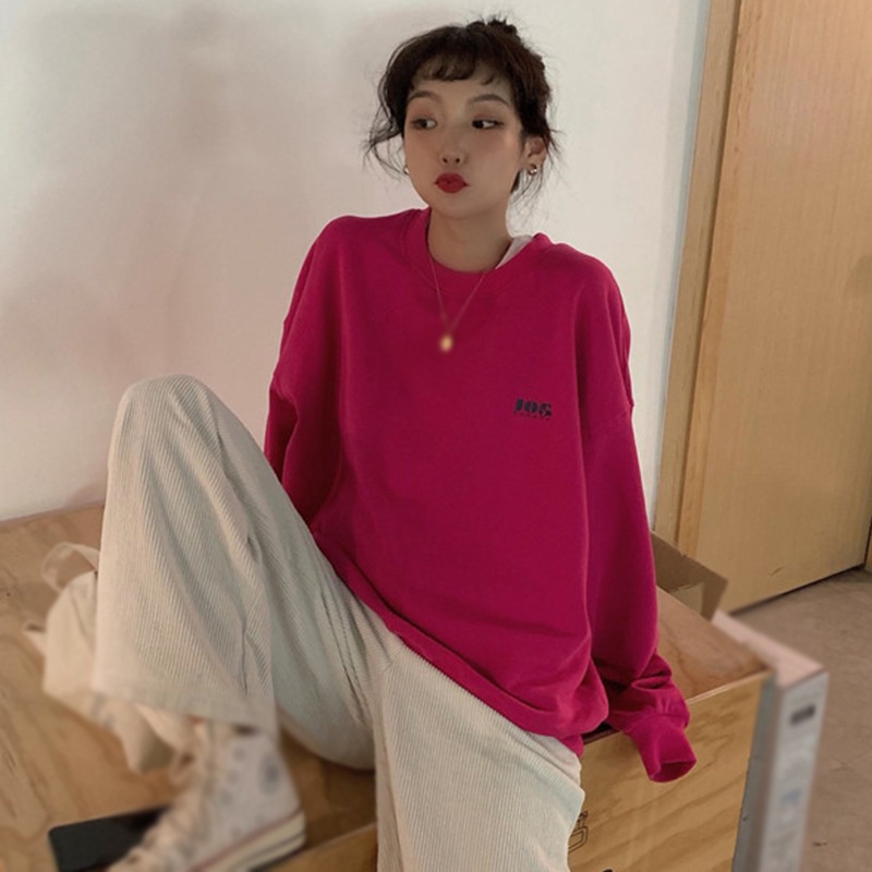 Áo thun nữ tay dài in chữ thời trang trẻ trung