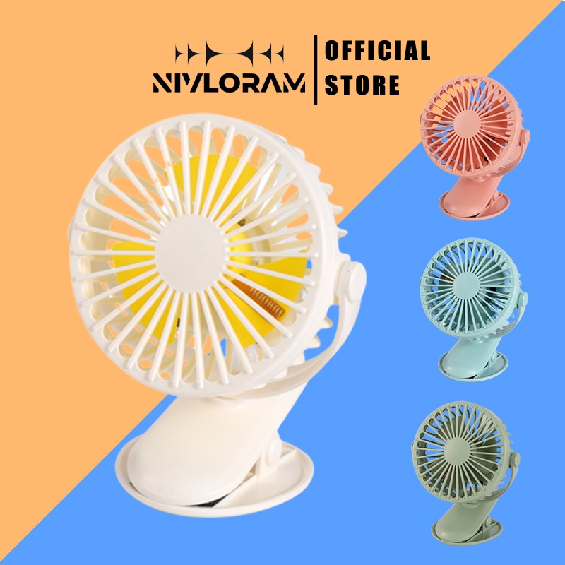 Quạt Bàn / Quạt Kẹp 2 trong 1 Quạt Sạc Mini Để Bàn 2500mAh, Kẹp Đa Năng Xoay 720 Độ,Quạt Mini Di Động-Chính Hãng