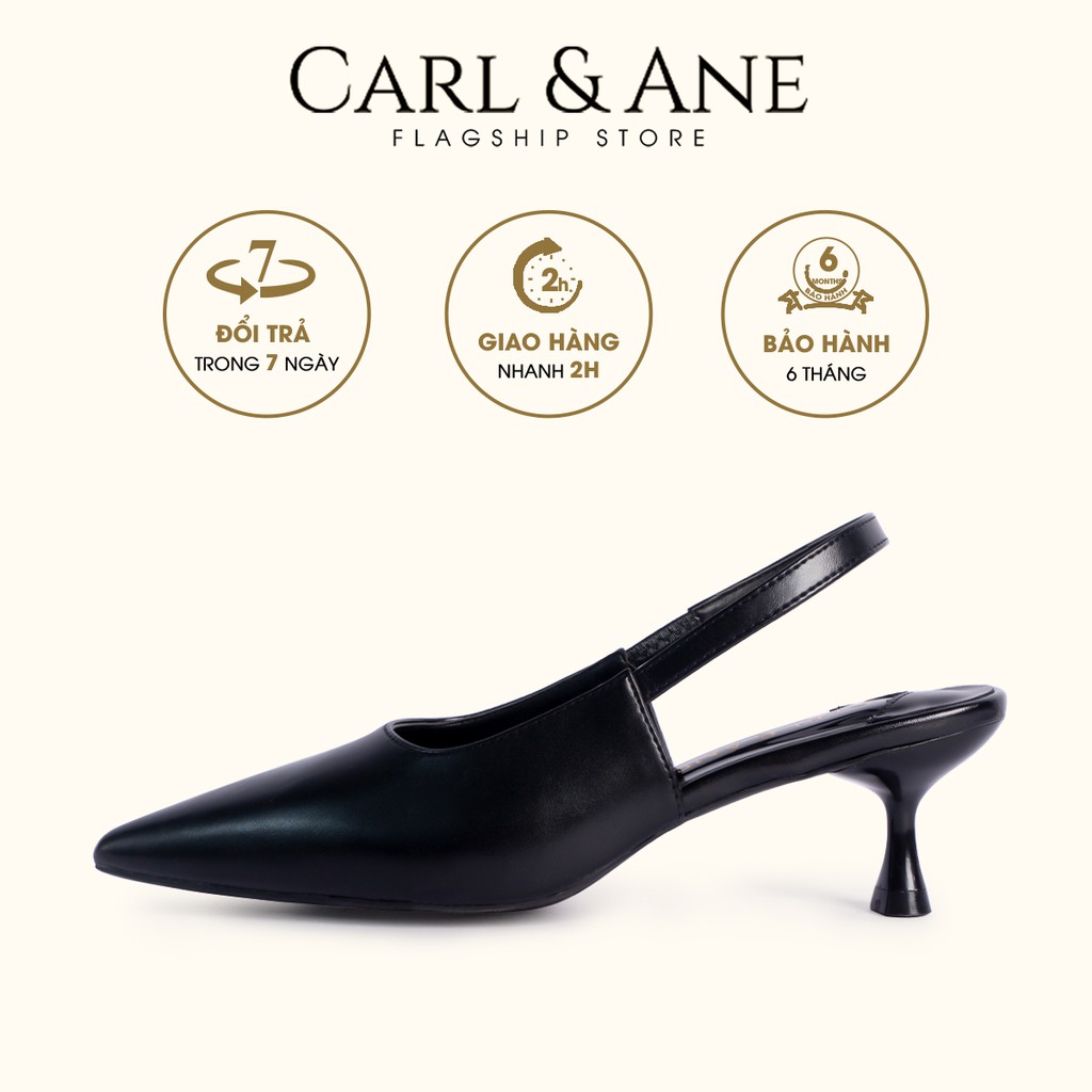Carl &amp; Ane - Giày cao gót mũi nhọn dáng công sở phong cách Hàn Quốc cao 5cm màu đen - CL013
