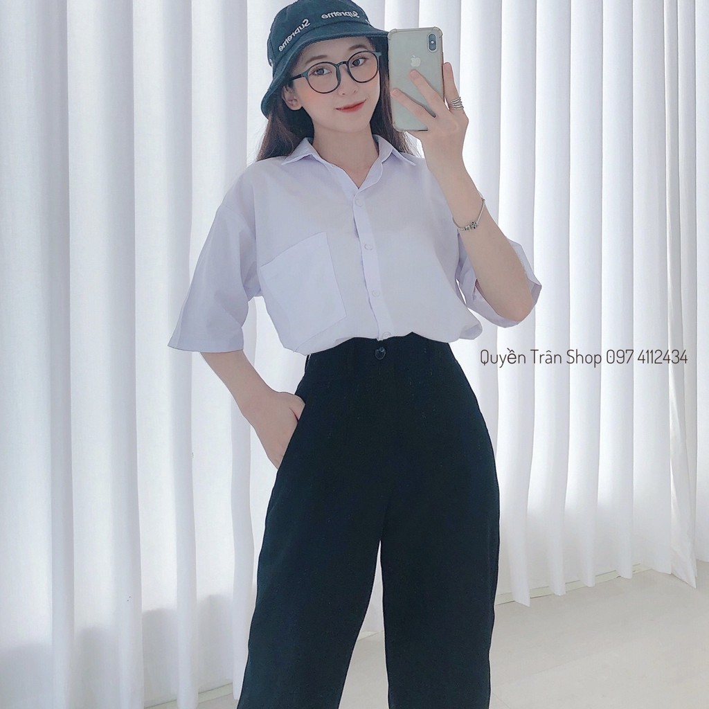 Quần Tây Dáng Dài Lưng Siêu Cao Đi Học Công Sở Dáng Baggy Khóa Trước_05 | BigBuy360 - bigbuy360.vn