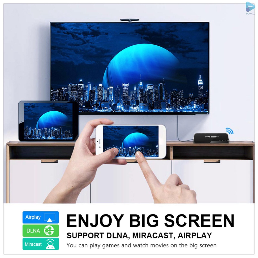 Bộ Tv Box R9 4k Android 9.0 2.4g / 5g Wifi Amlogic S905W Lõi Tứ A53 Tv Box Hỗ Trợ 4k 3d Media Player Hỗ Trợ Hd / Av / / / Bàn Phím