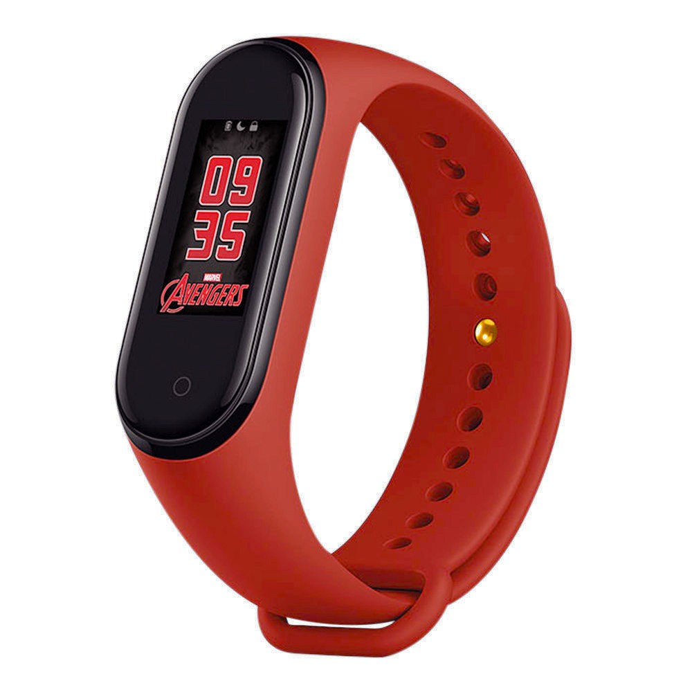 Dây đeo Mi Band 4 màu Đỏ Cam chính hãng (tuỳ chọn Nút Iron Man)